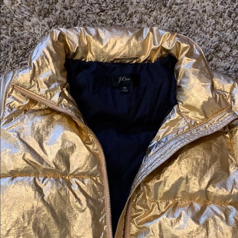 J Crew Metallic Puffer Jacket - Picture 7 of 7
